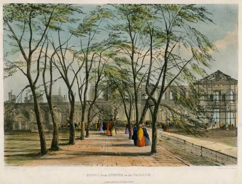 Rauniot Avenue on the Parade, Tower of London Fire, 1841 tekijältä English School