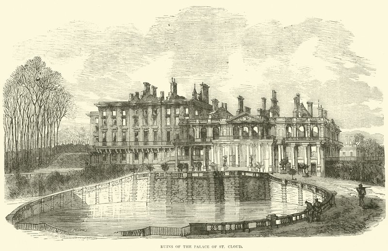St Cloudin palatsin rauniot, lokakuu 1870 tekijältä English School
