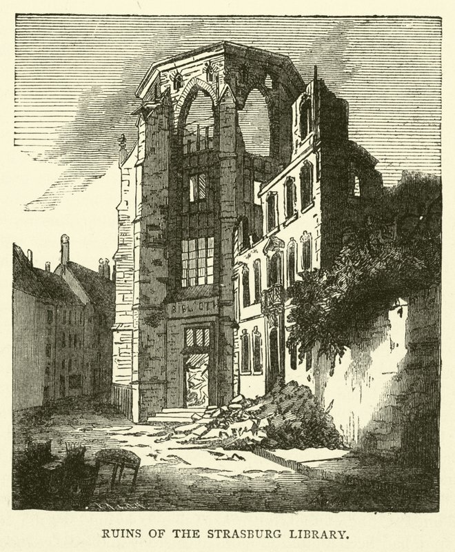 Strasburgin kirjaston rauniot, syyskuu 1870 tekijältä English School
