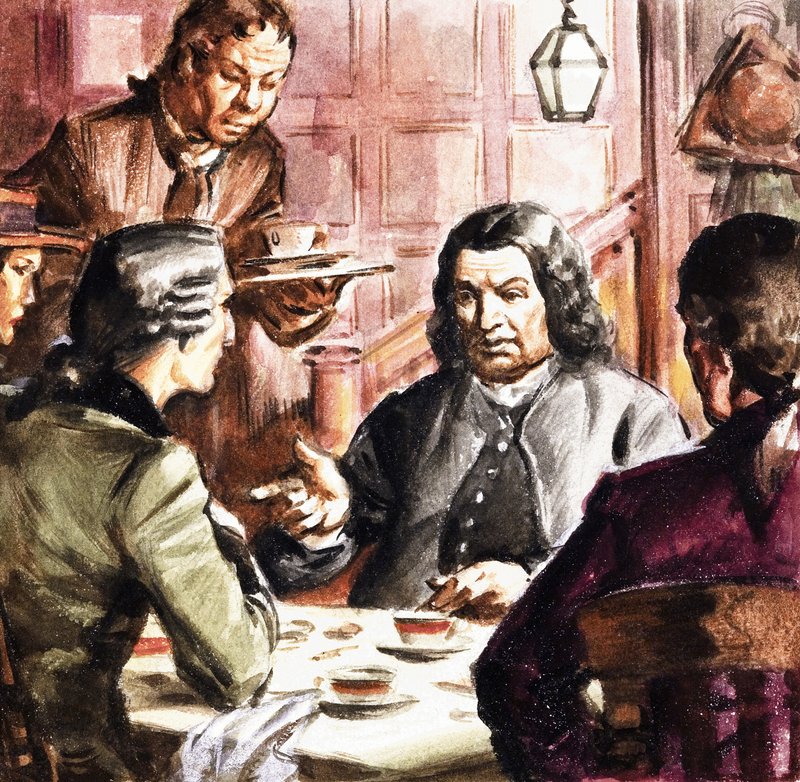 Samuel Johnson juo teetä tekijältä English School
