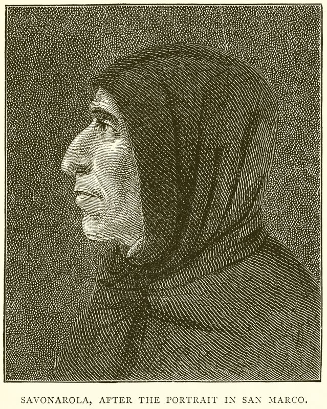 Savonarola, muotokuvan jälkeen San Marcossa tekijältä English School