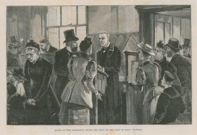 Kohtaus Admiraltyssa Victorian menettämisen jälkeen tekijältä English School