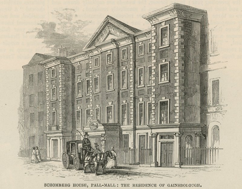 Schomberg House, Pall Mall, Lontoo, Thomas Gainsboroughin asuinpaikka tekijältä English School
