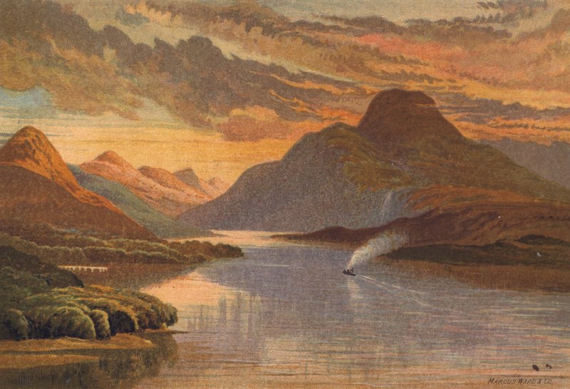 Skotlanti, Loch Lomond (väri litho) tekijältä English School
