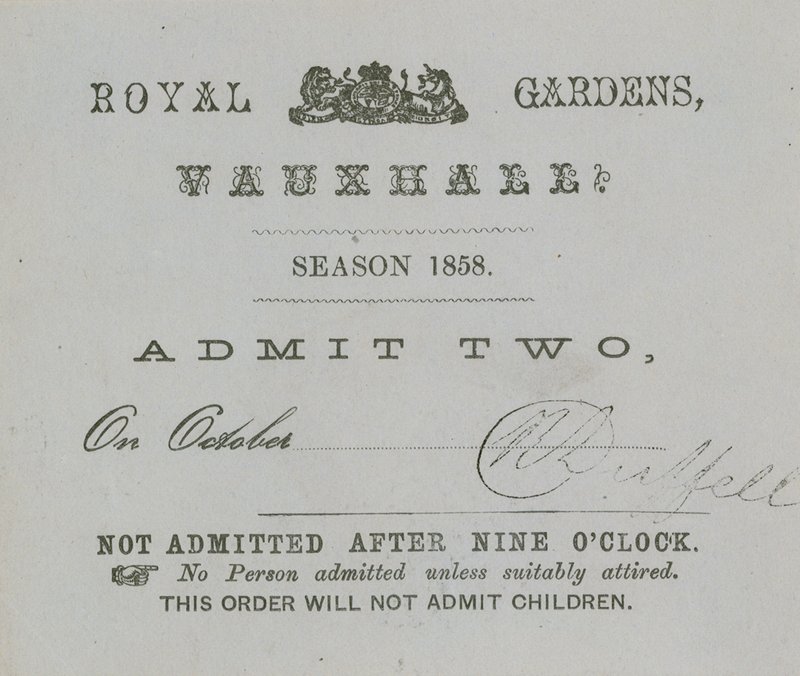 Kausilippu, Vauxhall Gardens, Lontoo tekijältä English School