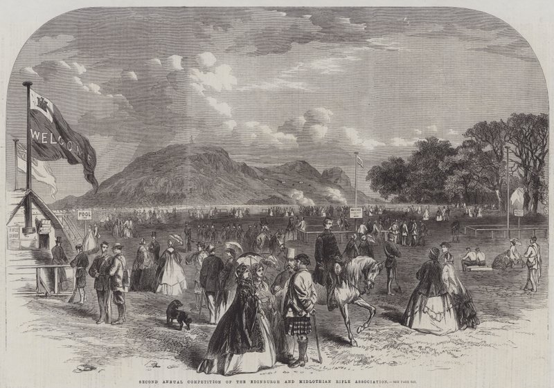 Edinburghin ja Midlothian Rifle Associationin toinen vuotuinen kilpailu (kaiverrus) tekijältä English School