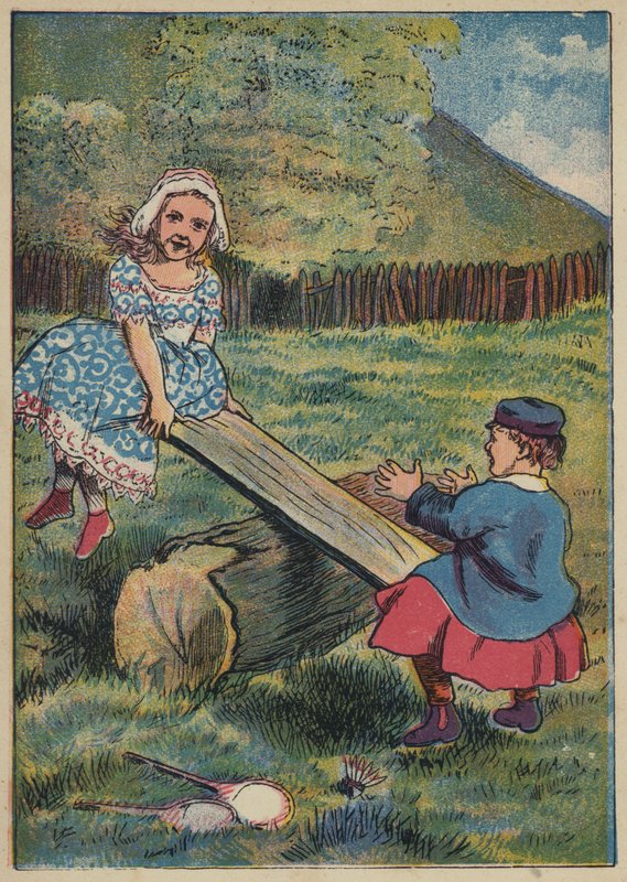 See-Saw, Margery Daw (värilitografia) tekijältä English School