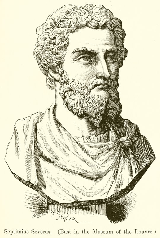 Septimius Severus. (Rintakuva Louvren museossa) tekijältä English School