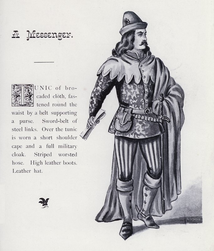 Shakespearen kuningas Richard III: Sanansaattaja (litho) tekijältä English School