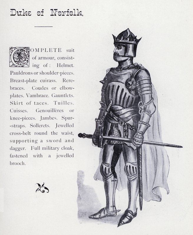 Shakespearen kuningas Richard III: Norfolkin herttua (litho) tekijältä English School