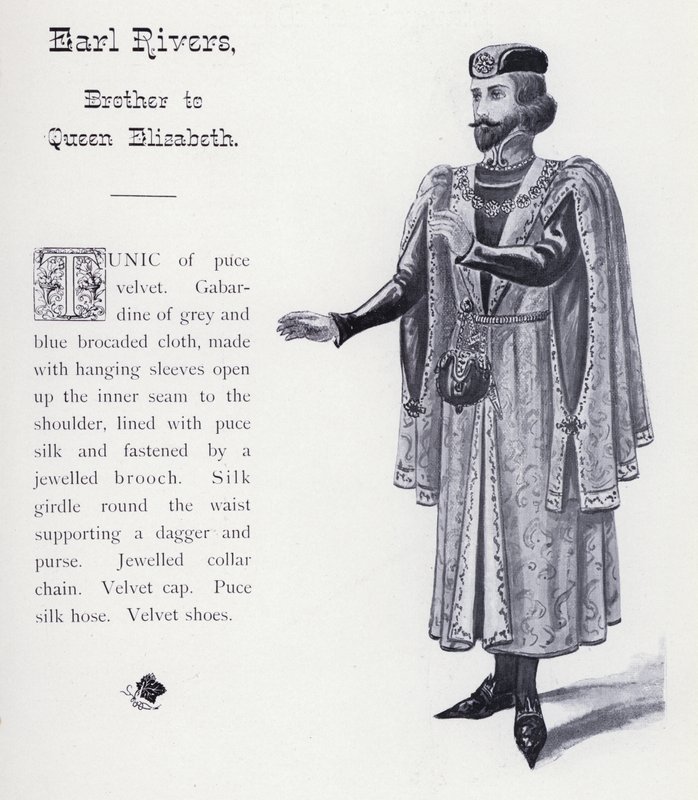 Shakespearen kuningas Richard III: Earl Rivers, kuningatar Elisabetin veli (litho) tekijältä English School