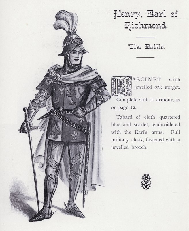 Shakespearen kuningas Richard III: Henry, Earl of Richmond, Taistelu (litho) tekijältä English School