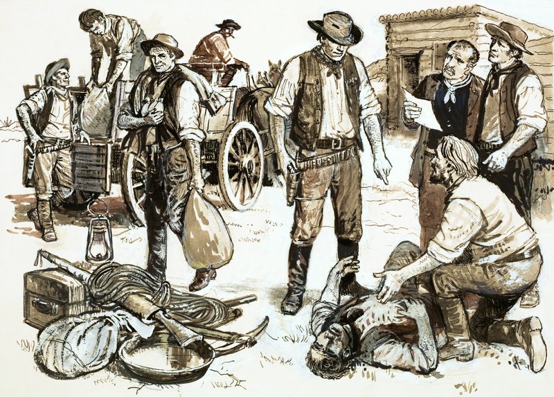 Sheriffi Henry Plummer oli vastuussa tukkuryöstöistä ja väkivallasta (guassi paperilla) tekijältä English School