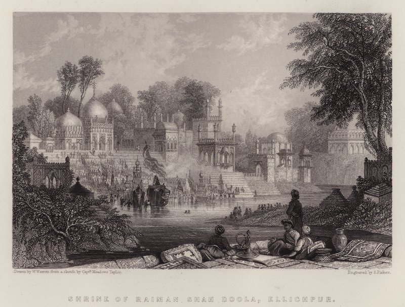 Raiman Shah Doolan pyhäkkö, Ellichpur (väri litho) tekijältä English School