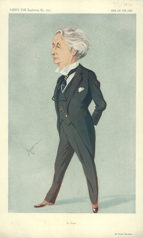 Sir Charles Wyndham, 7. tammikuuta 1914, Vanity Fair -sarjakuva tekijältä English School