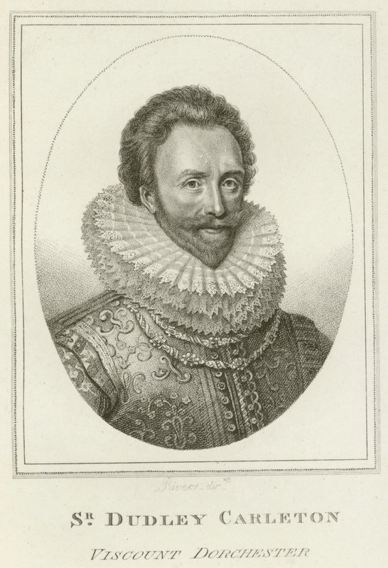 Sir Dudley Carleton, varakreivi Dorchester (kaiverrus) tekijältä English School