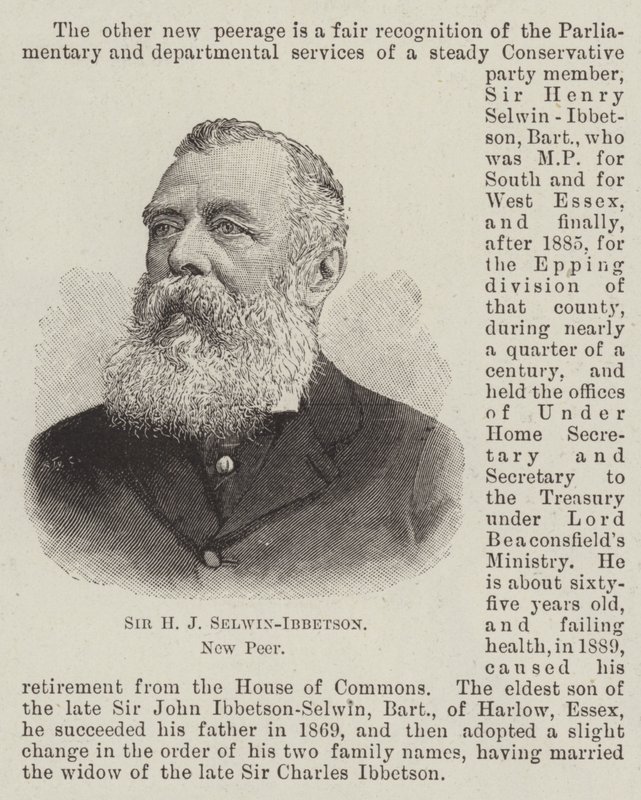 Sir H J Selwin-Ibbetson, New Peer (kaiverrus) tekijältä English School