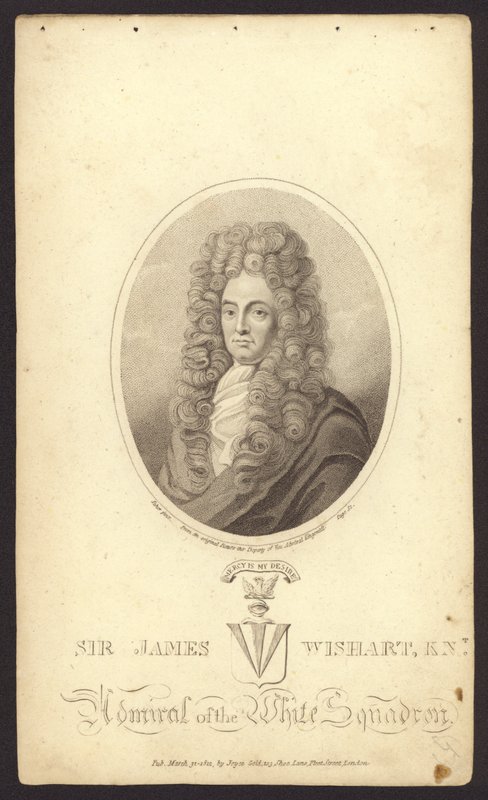 Sir James Wishart, brittiläinen amiraali (kaiverrus) tekijältä English School