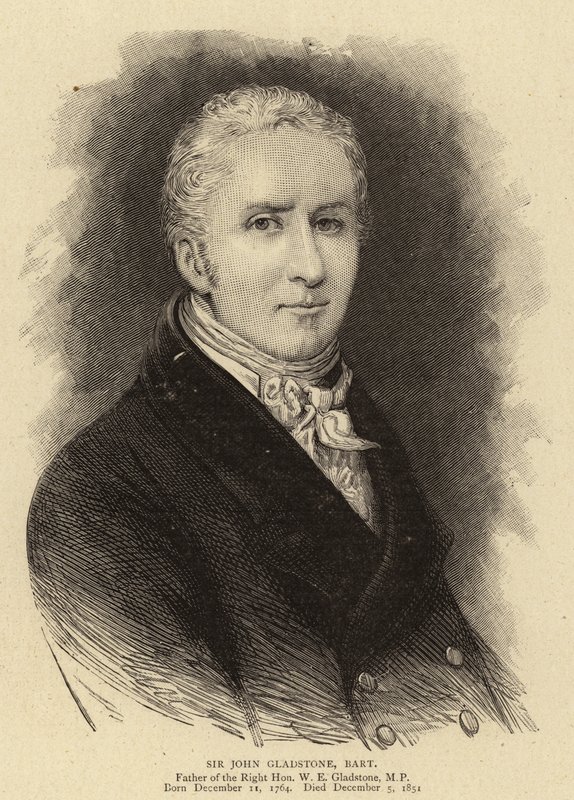 Sir John Gladstone, Bart (kaiverrus) tekijältä English School