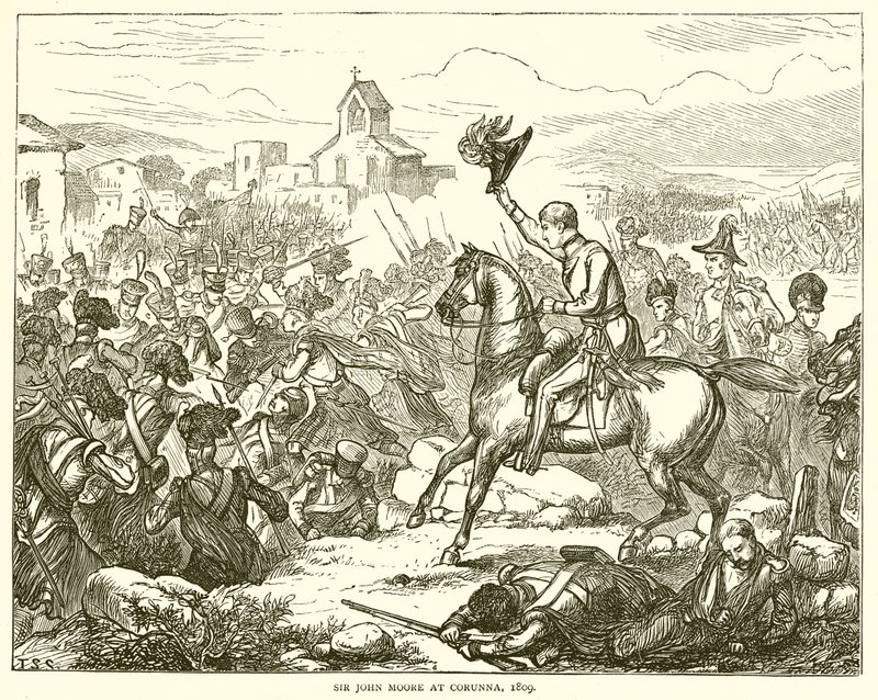 Sir John Moore Corunnassa, 1809 tekijältä English School