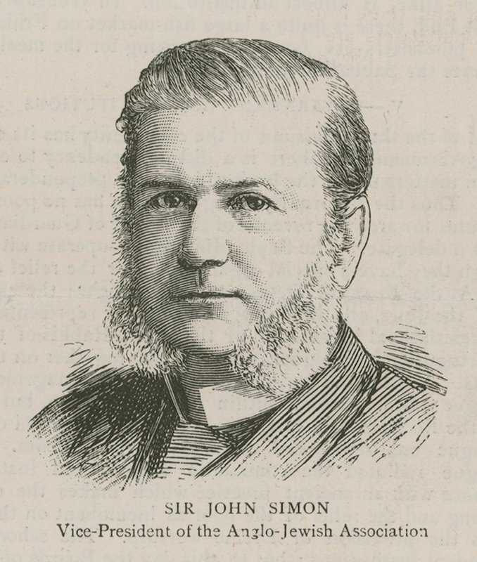 Sir John Simon, Anglo-Jewish Associationin varapuheenjohtaja tekijältä English School