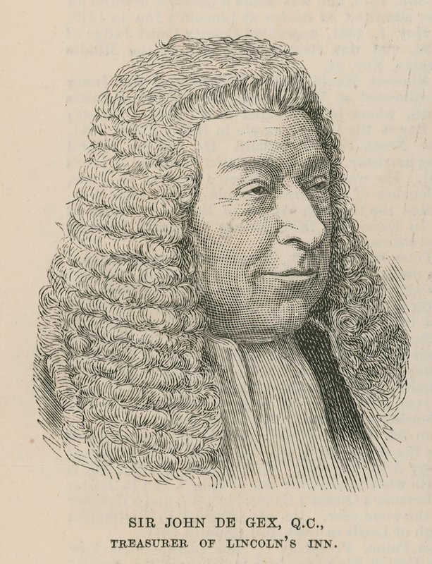 Sir John de Gex, Lincolns Innin rahastonhoitaja tekijältä English School