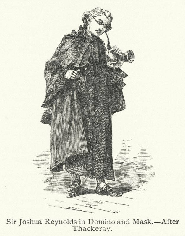 Sir Joshua Reynolds teoksessa Domino ja naamio (kaiverrus). tekijältä English School