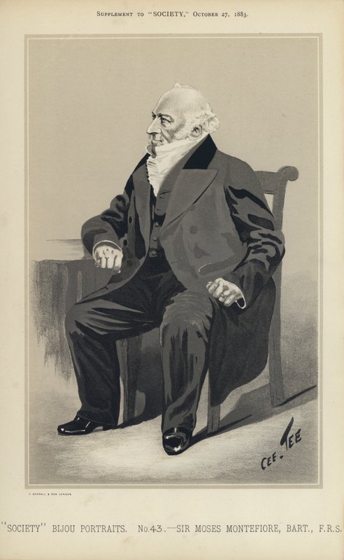 Sir Moses Montefiore (väri litho) tekijältä English School
