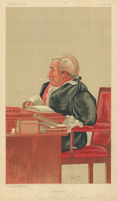 Sir Roland Vaughan Williams, Mandarin, 13. joulukuuta 1890, Vanity Fair -sarjakuva tekijältä English School