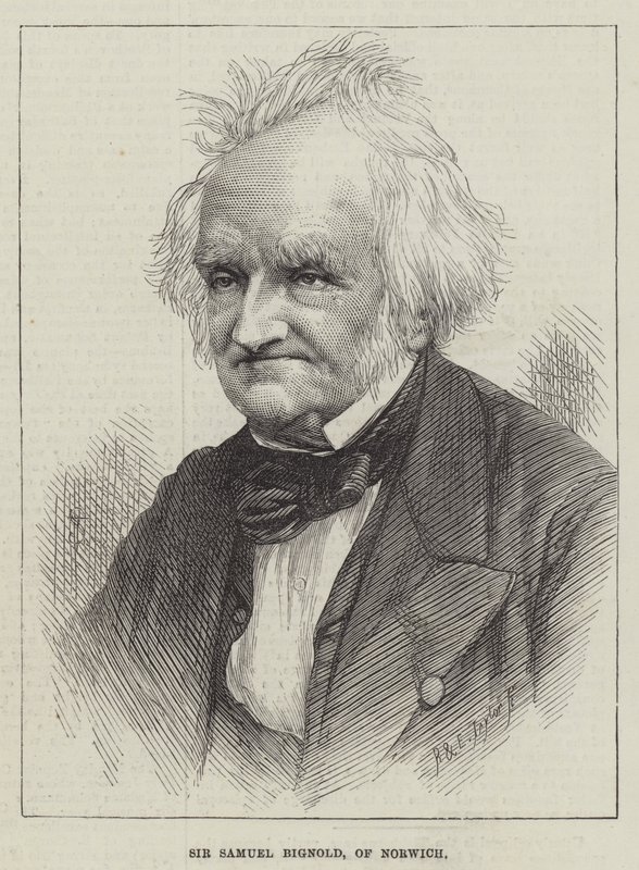 Sir Samuel Bignold, Norwich (kaiverrus). tekijältä English School