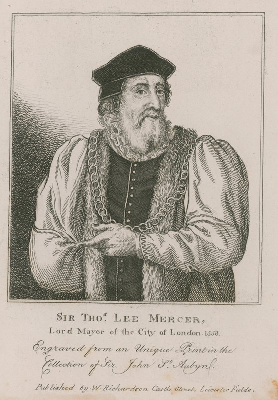 Sir Thomas Leigh, Mercer, Lontoon pormestari 1558 tekijältä English School