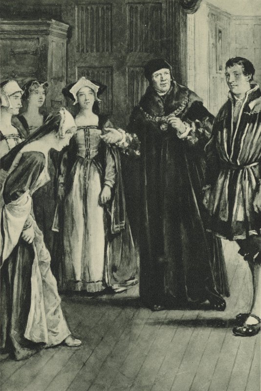 Sir Thomas More tuo Holbeinin kotiin (litho) tekijältä English School