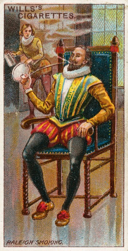 Sir Walter Raleigh tupakoi tekijältä English School