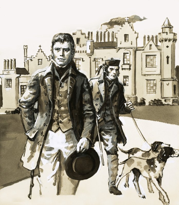 Sir Walter Scott kävelee Tom Purdien kanssa tekijältä English School