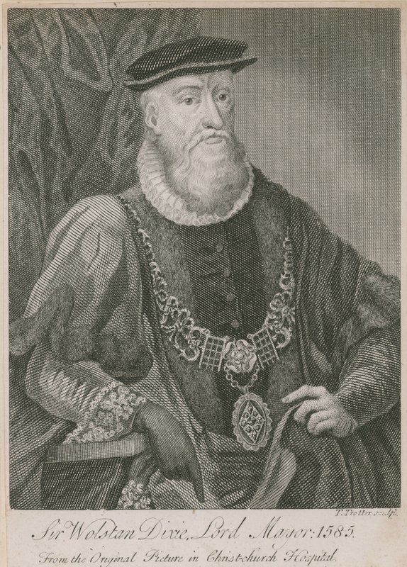 Sir Wolstan Dixie, Lontoon pormestari, 1585 tekijältä English School