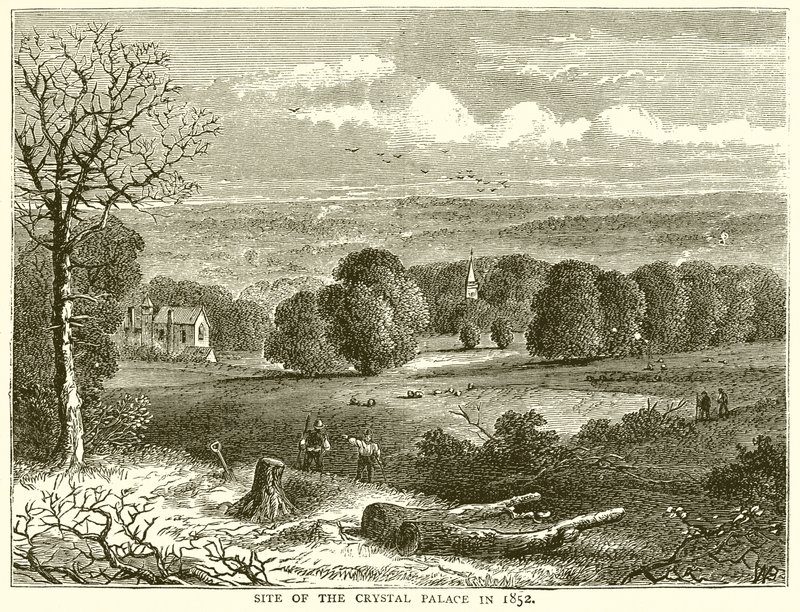 Crystal Palacen paikka vuonna 1852 tekijältä English School