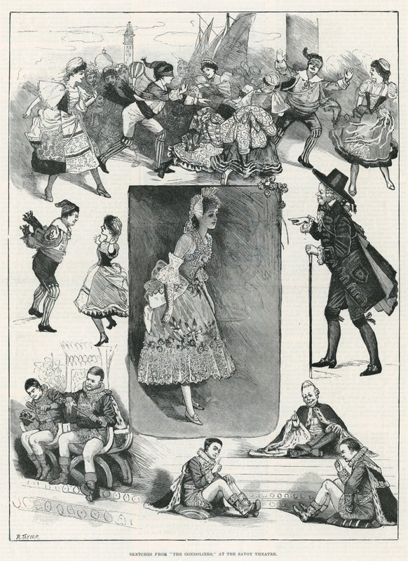 Sketsejä Savoy-teatterin Gondoliersista tekijältä English School