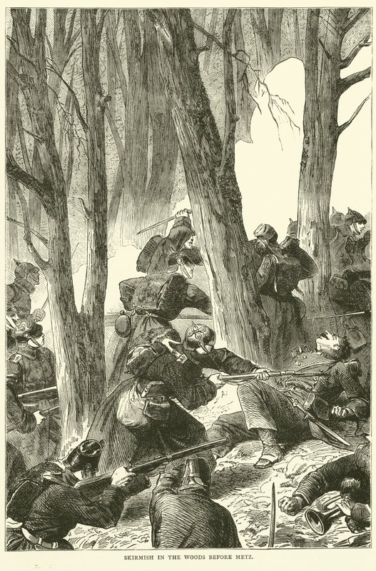 Kahakka metsässä ennen Metziä, syyskuuta 1870 tekijältä English School