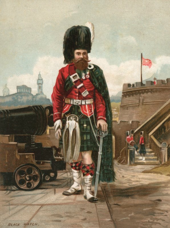Soldier of the Black Watch (Royal Highlanders) (chromolitho) tekijältä English School