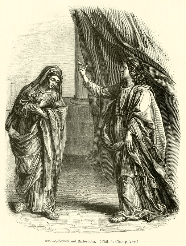 Salomo ja Bath-Seba, Philippe de Champaigne (kaiverrus). tekijältä English School