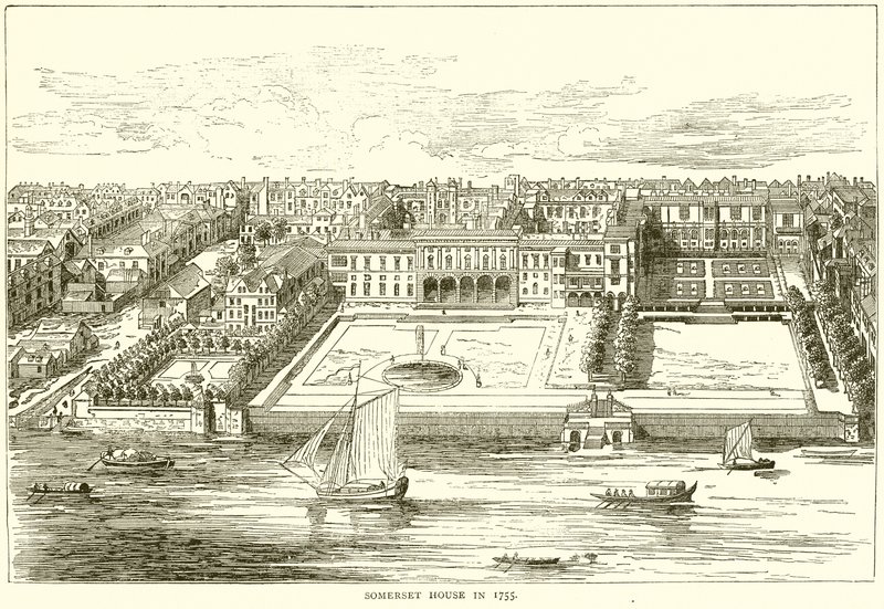 Somersetin talo vuonna 1755 tekijältä English School