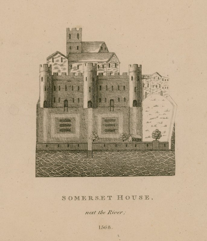 Somerset House, joen vieressä, 1568 tekijältä English School