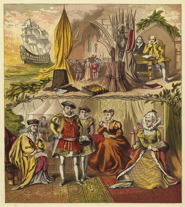Tudor-linjan hallitsijat; Kuningas Henrik VII, kuningas Henrik VIII, kuningas Edward VI, kuningatar Maria, kuningatar Elisabet I tekijältä English School