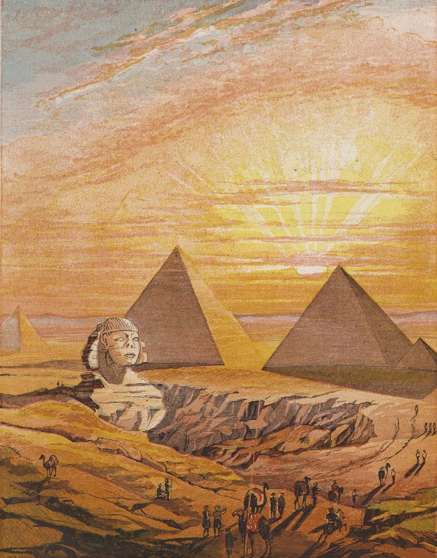 Gizan sfinksi ja pyramidit, Egypti (värilitro) tekijältä English School