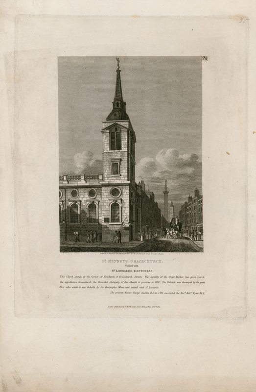 St Benets Gracen kirkko, yhdistettynä St Leonards Eastcheapin kanssa tekijältä English School