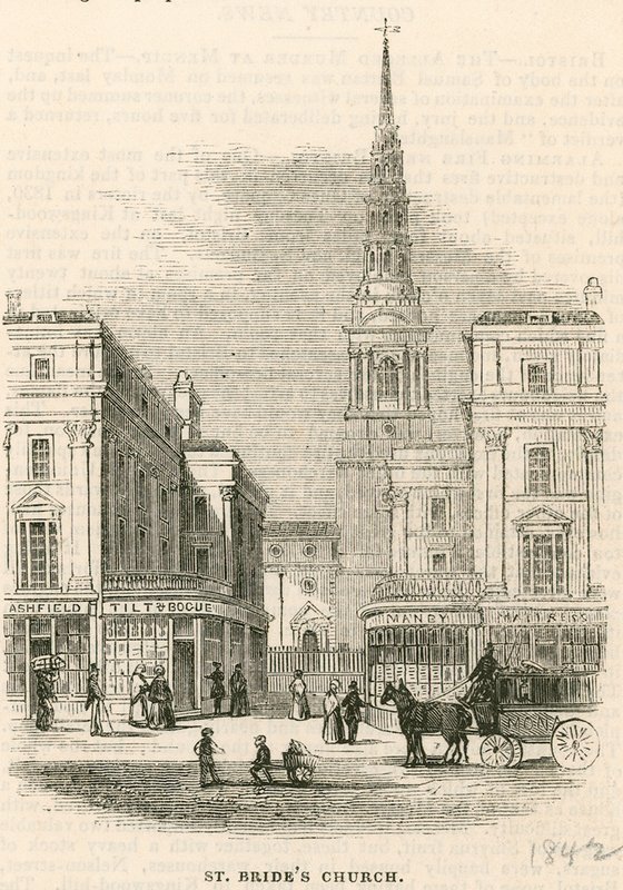 St Brides Church, Fleet Street, Lontoo tekijältä English School