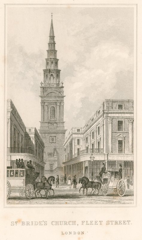 St Brides Church, Fleet Street, Lontoo tekijältä English School