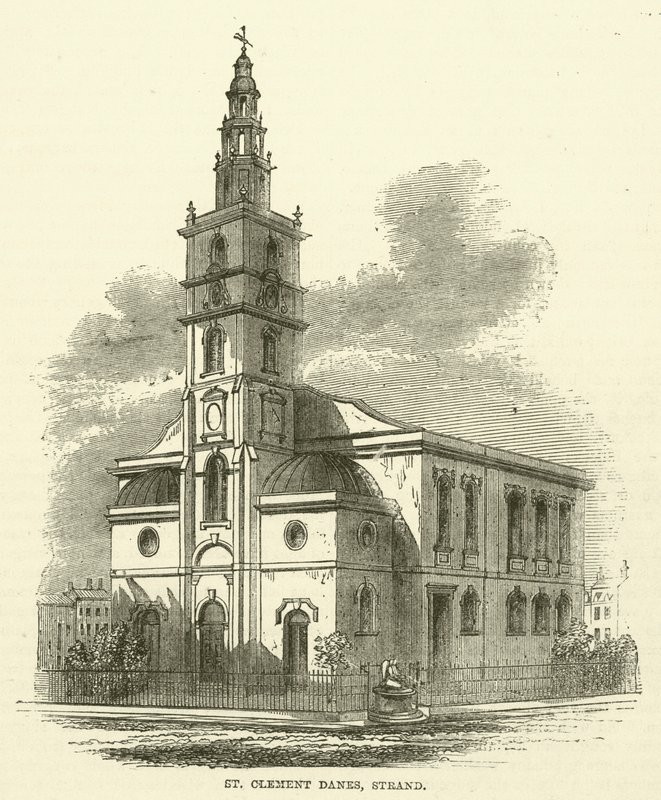 St Clement Danes, Strand (kaiverrus) tekijältä English School