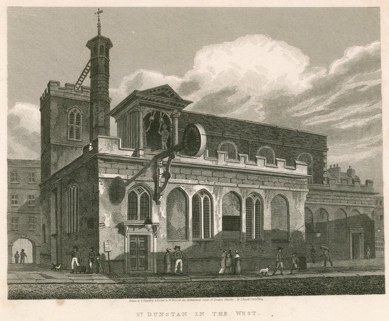 St Dunstan lännessä; St Dunstans Church, Fleet Street, Lontoo tekijältä English School