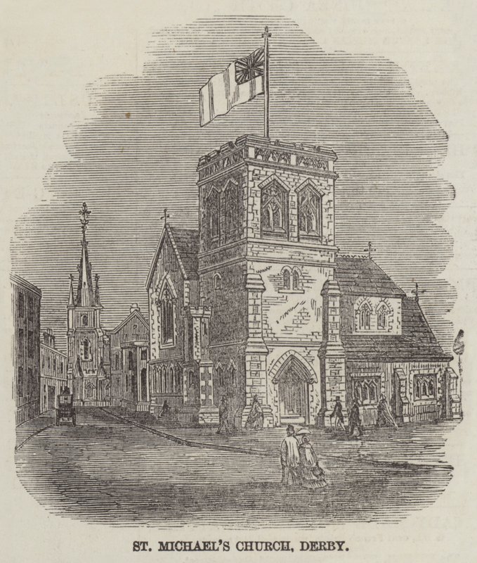 Pyhän Mikaelin kirkko, Derby (kaiverrus) tekijältä English School